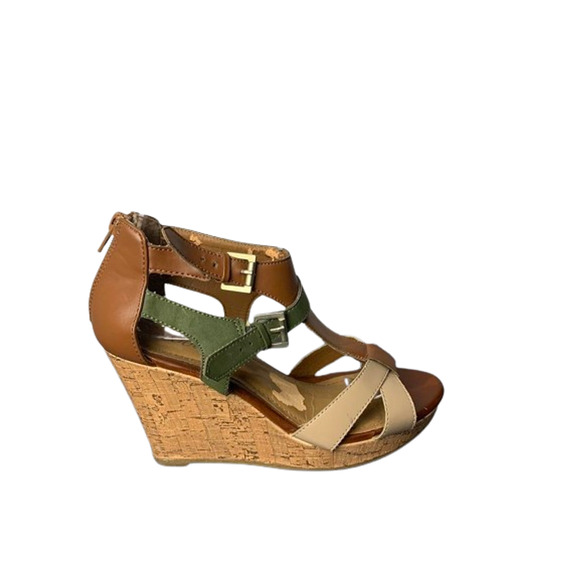 Dots Womens Multicolor Cork Wedge Sandals Size 7 With Adjustable Straps - Picture 6 of 8